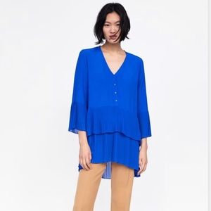 NWT Zara Pleated Ruffled Dress/Tunic